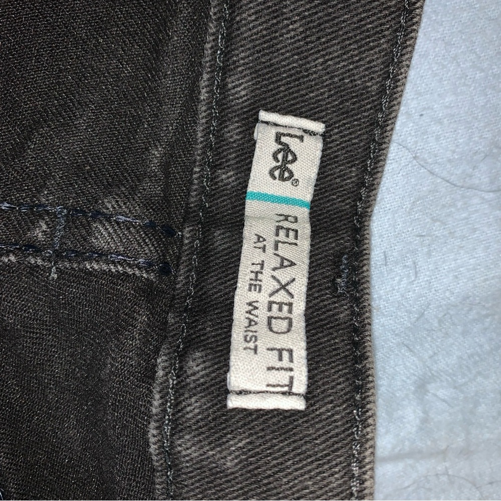 Lee Relaxed Fit Straight Leg Mid Rise Womens 14 Short Black Jeans - Picture 7 of 10